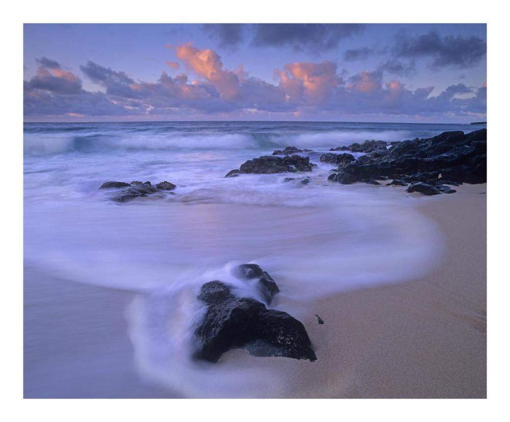 Rolling waves at dusk at Sandy Beach, Oahu, Hawaii-Paper Art-22"x18"
