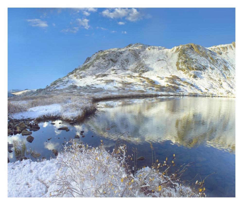 Pond and Geissler Mountain, Linkins Lake, Colorado-Paper Art-32"x26.9"
