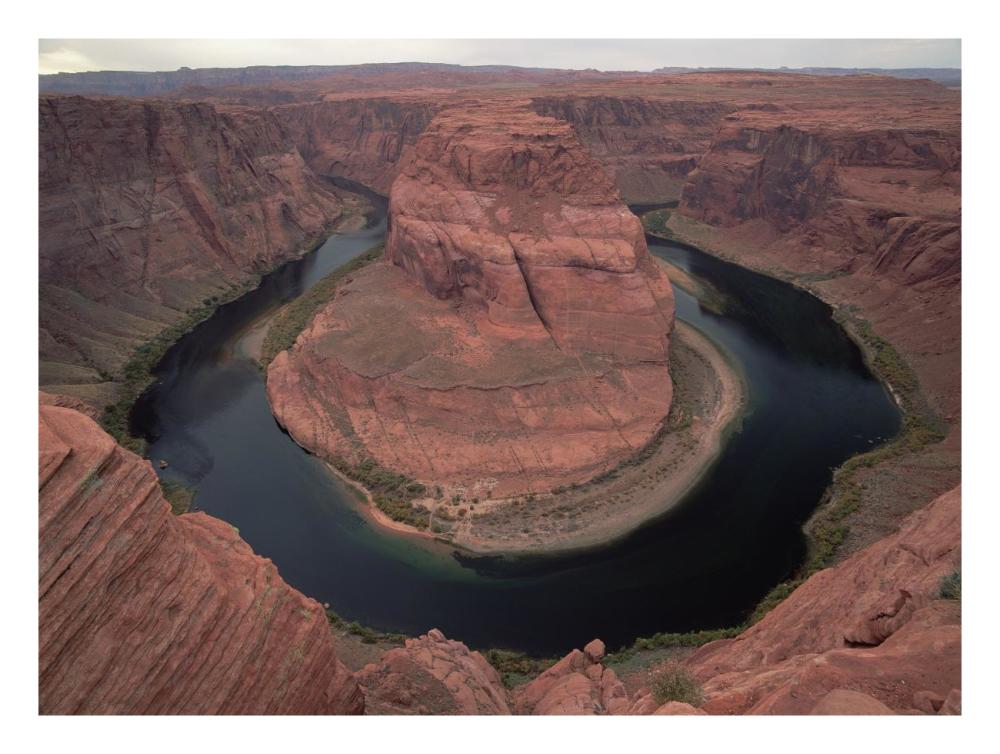 Colorado River at Horseshoe bend near Page, Arizona-Paper Art-26"x20"