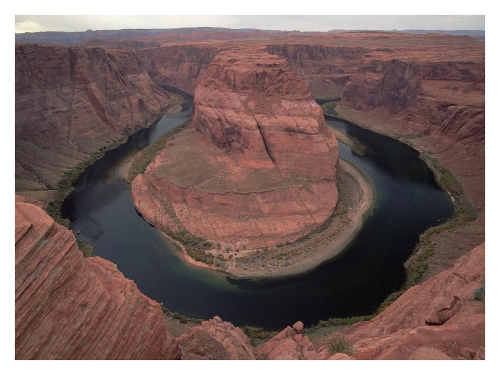 Colorado River at Horseshoe bend near Page, Arizona-Paper Art-34"x26"