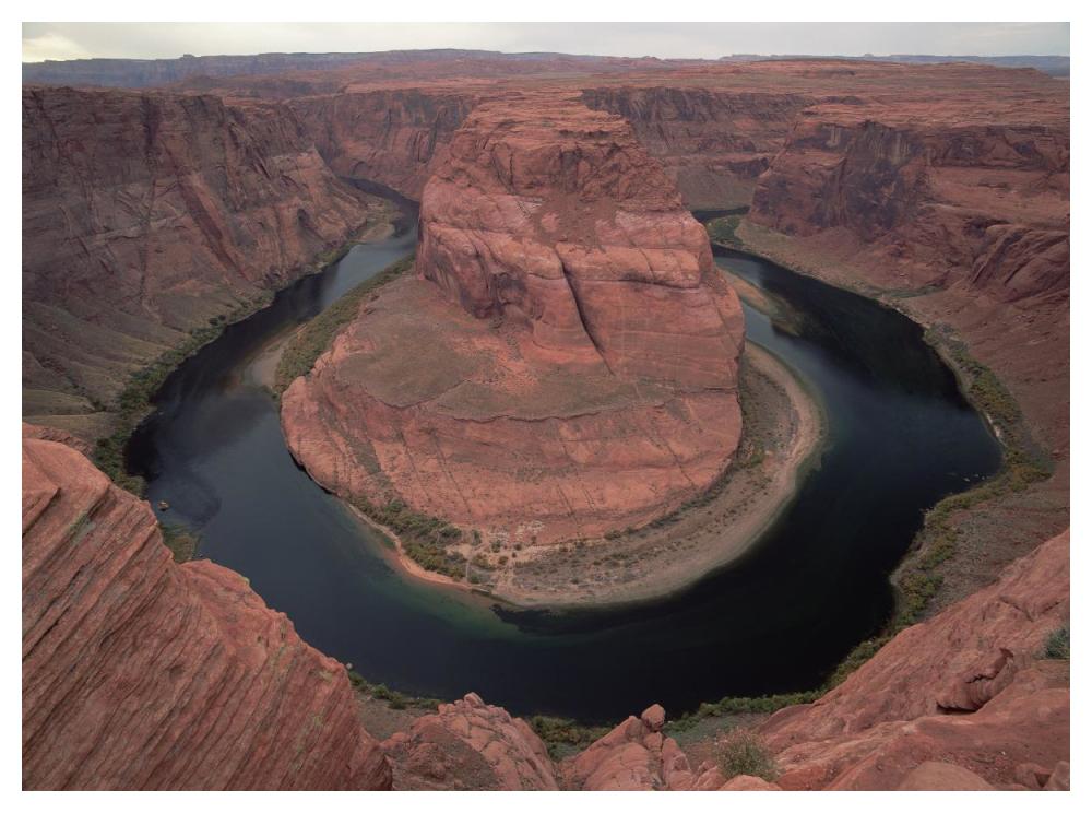 Colorado River at Horseshoe bend near Page, Arizona-Paper Art-50"x38"