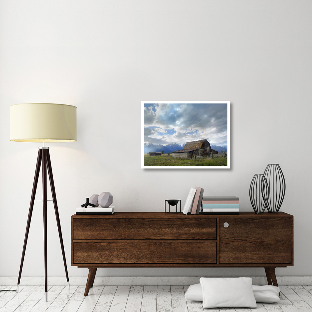 Mormon row barn, Grand Teton National Park, Wyoming-Paper Art-34&quotx26"