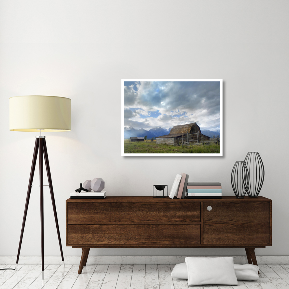 Mormon row barn, Grand Teton National Park, Wyoming-Paper Art-42&quotx32"