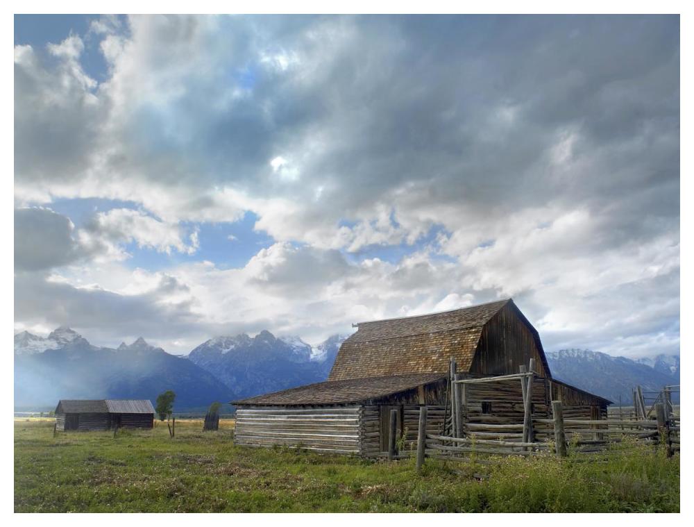 Mormon row barn, Grand Teton National Park, Wyoming-Paper Art-50"x38"