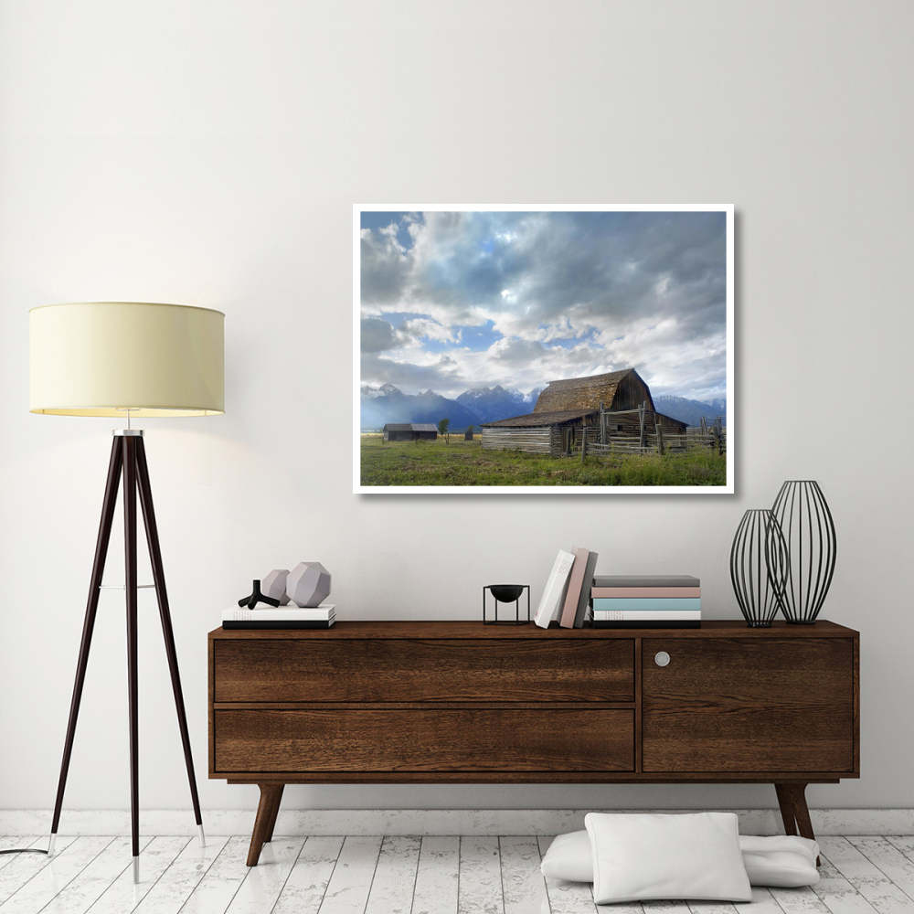 Mormon row barn, Grand Teton National Park, Wyoming-Paper Art-50&quotx38"