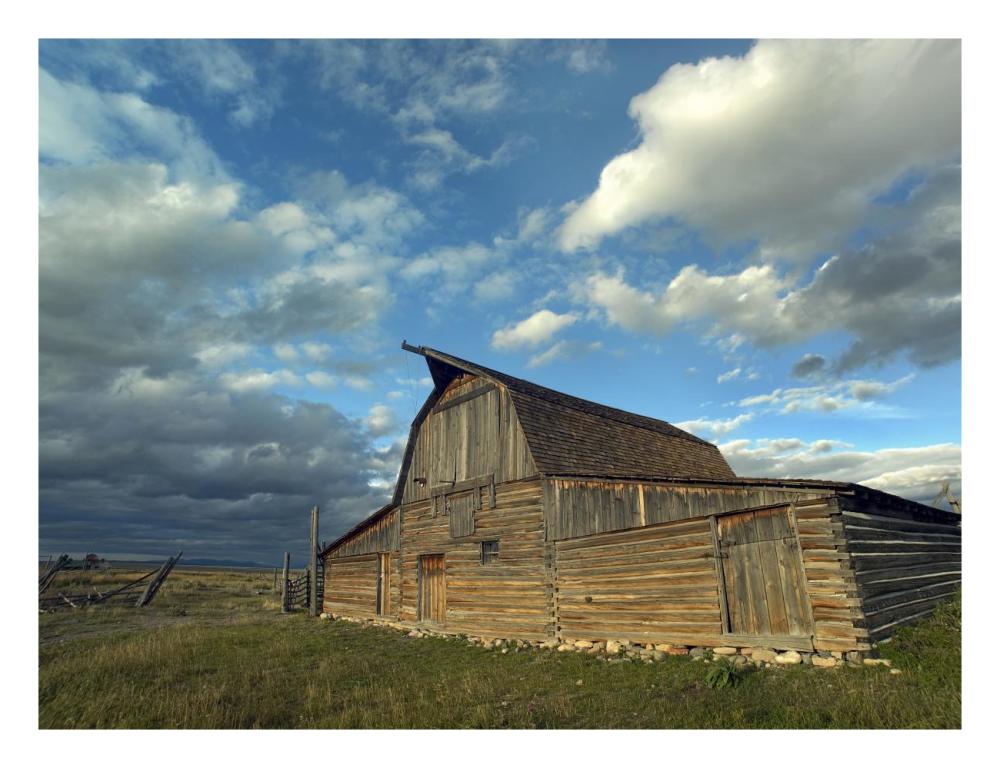 Mormon Row Barn, Grand Teton National Park, Wyoming-Paper Art-26"x20"