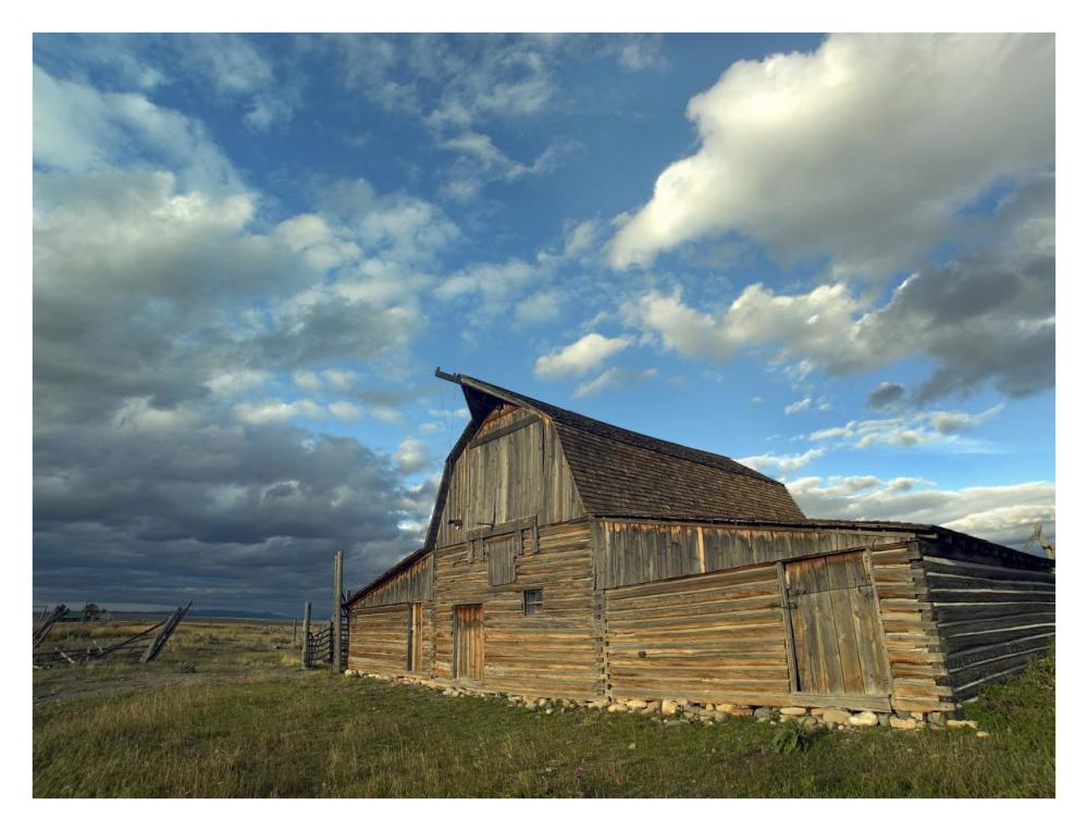 Mormon Row Barn, Grand Teton National Park, Wyoming-Paper Art-34"x26"