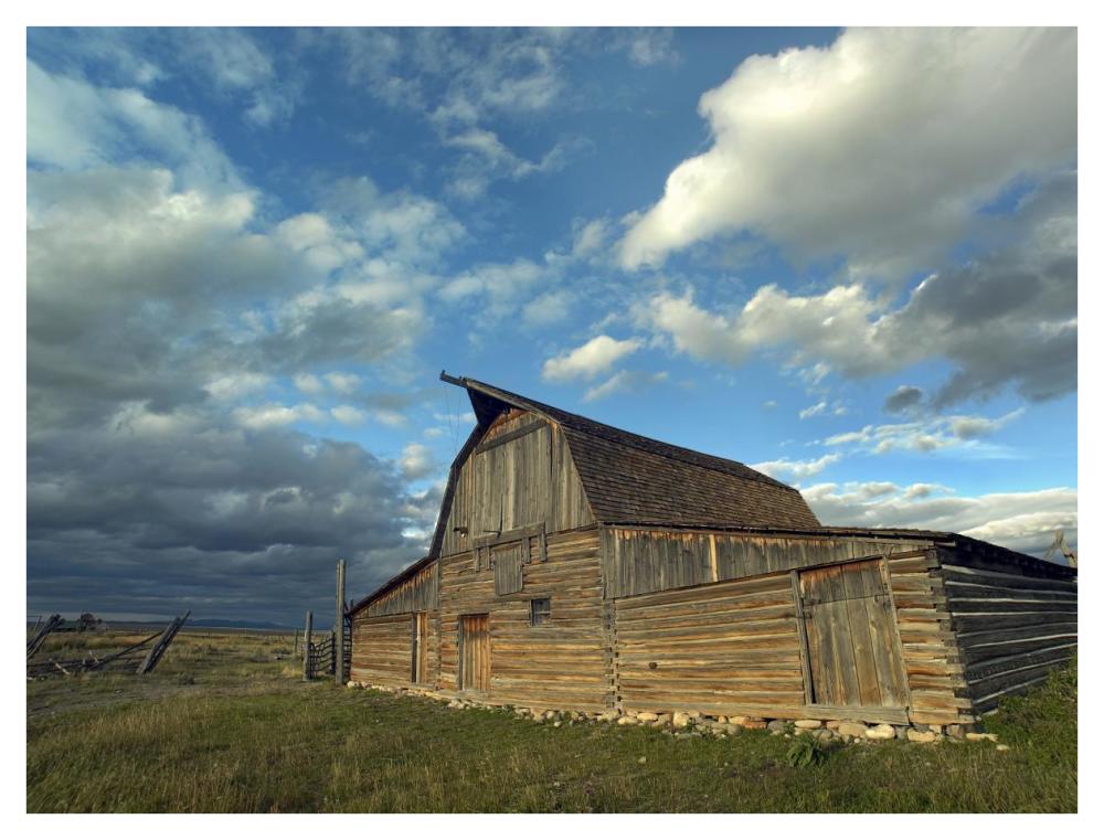 Mormon Row Barn, Grand Teton National Park, Wyoming-Paper Art-42"x32"