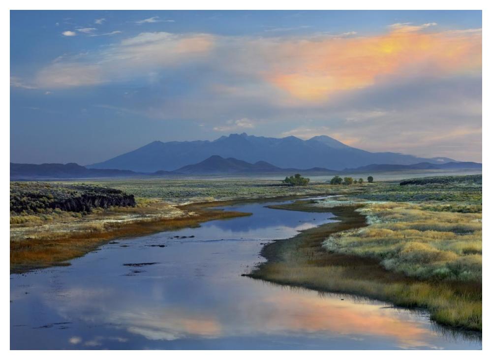 Rio Grande and Sangre de Cristo Mountains, Colorado-Paper Art-50"x38"