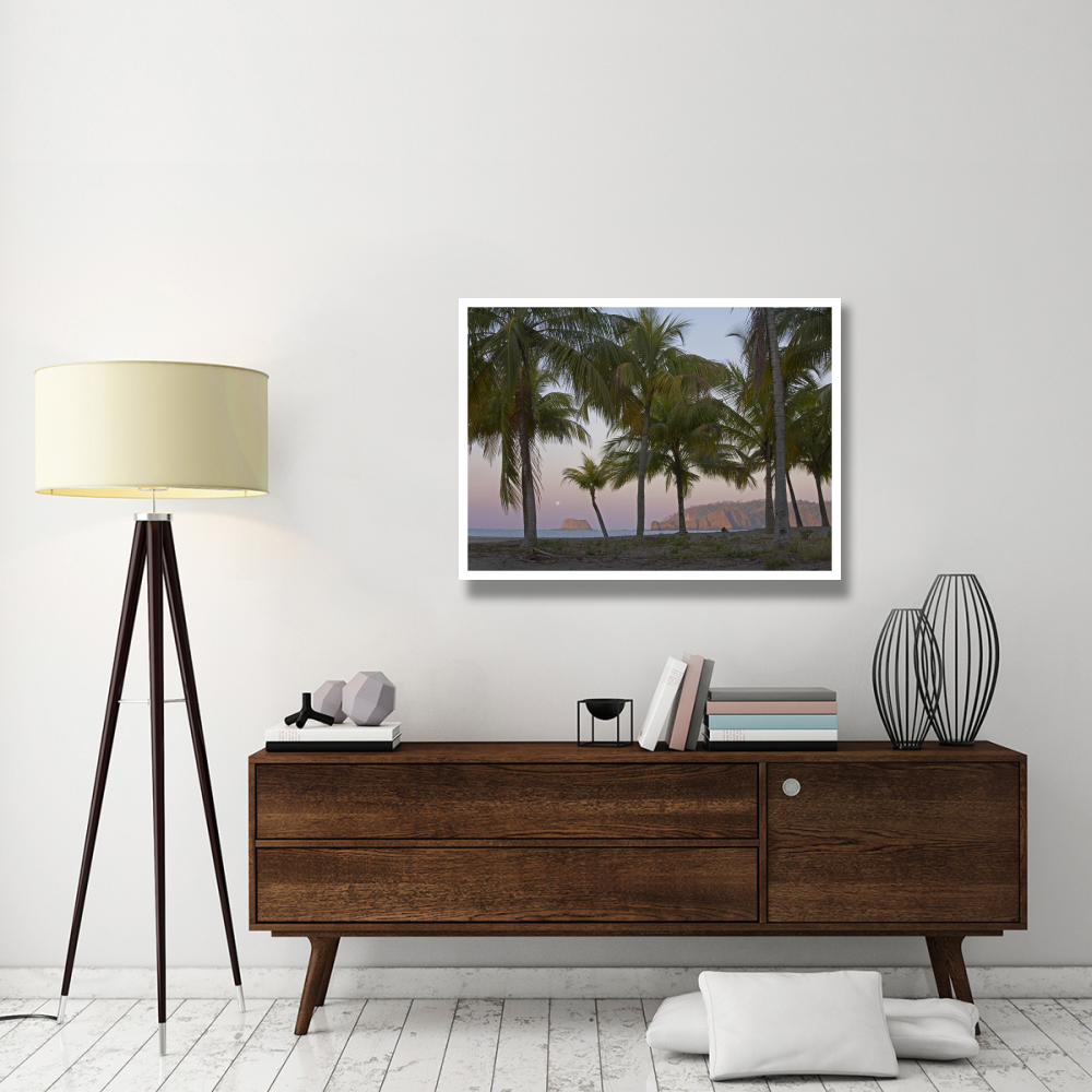 Moon setting, Playa Carillo, Guanacaste, Costa Rica-Paper Art-42&quotx32"