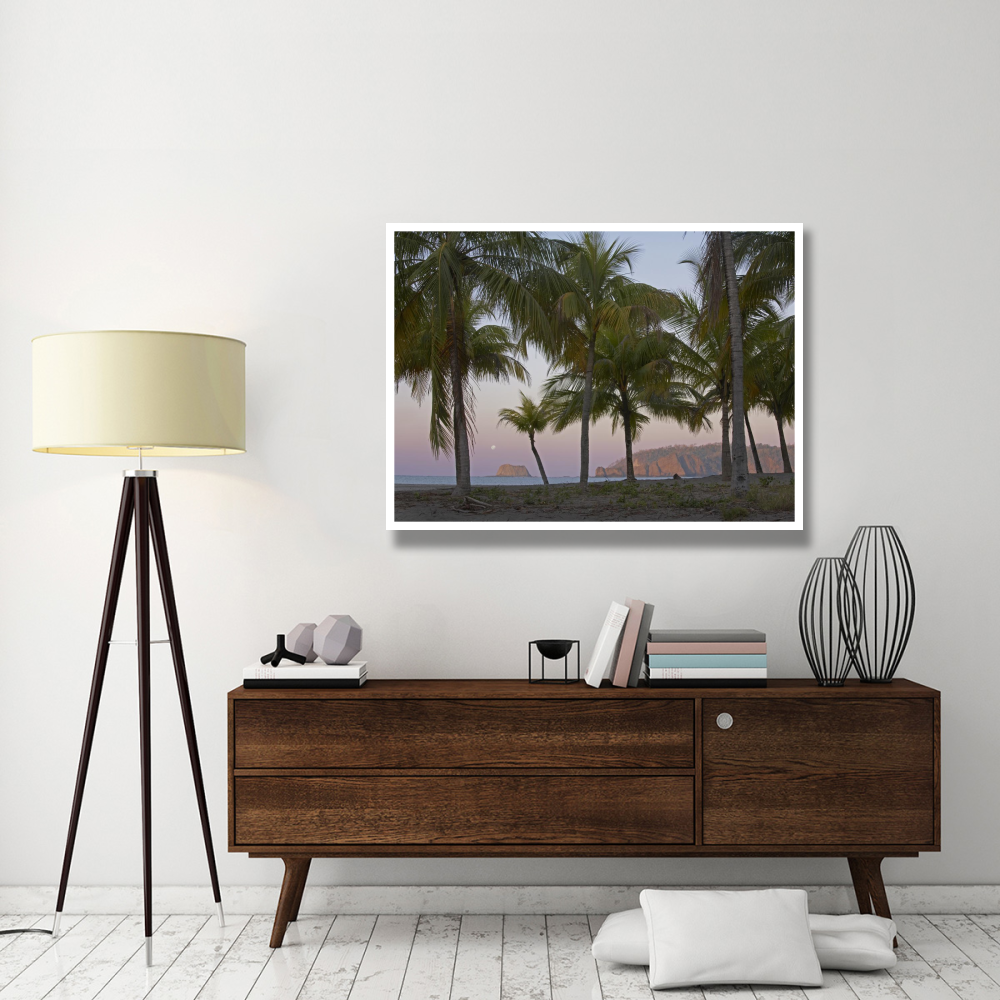 Moon setting, Playa Carillo, Guanacaste, Costa Rica-Paper Art-50&quotx38"