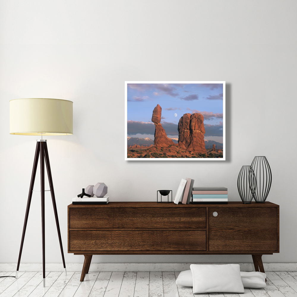 Moon over Balanced Rock, Arches National Park, Utah-Paper Art-42&quotx32"