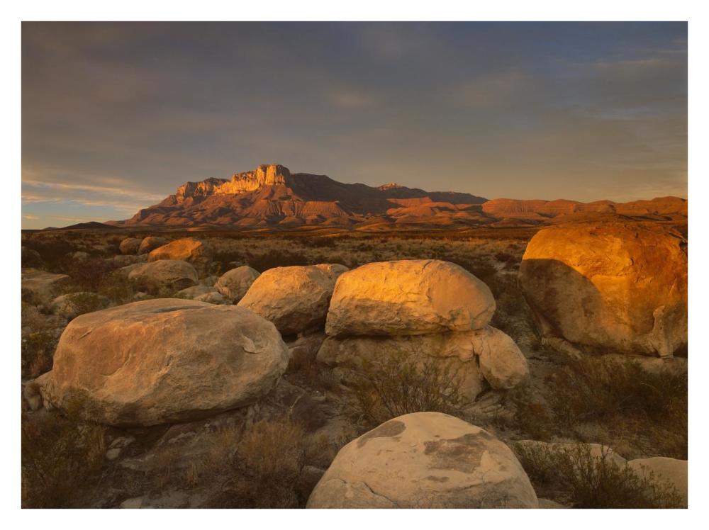 El Capitan, Guadalupe Mountains National Park, Texas-Paper Art-34"x26"