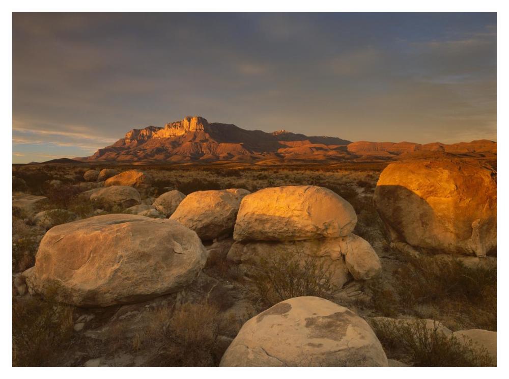 El Capitan, Guadalupe Mountains National Park, Texas-Paper Art-42"x32"