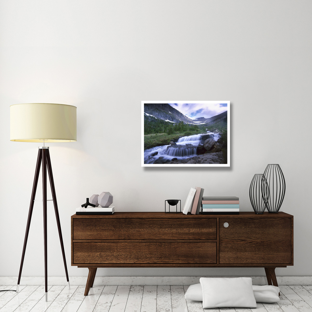 Lunch Creek Cascades, Glacier National Park, Montana-Paper Art-34&quotx26"