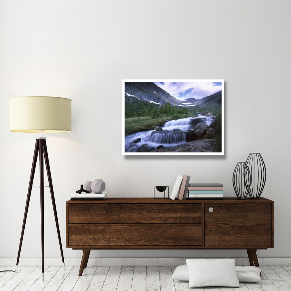 Lunch Creek Cascades, Glacier National Park, Montana-Paper Art-42&quotx32"