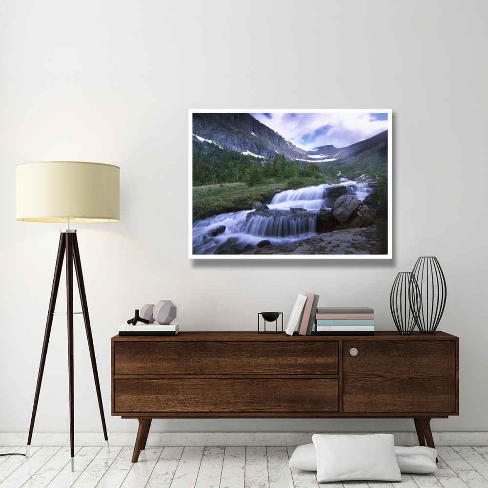 Lunch Creek Cascades, Glacier National Park, Montana-Paper Art-50&quotx38"