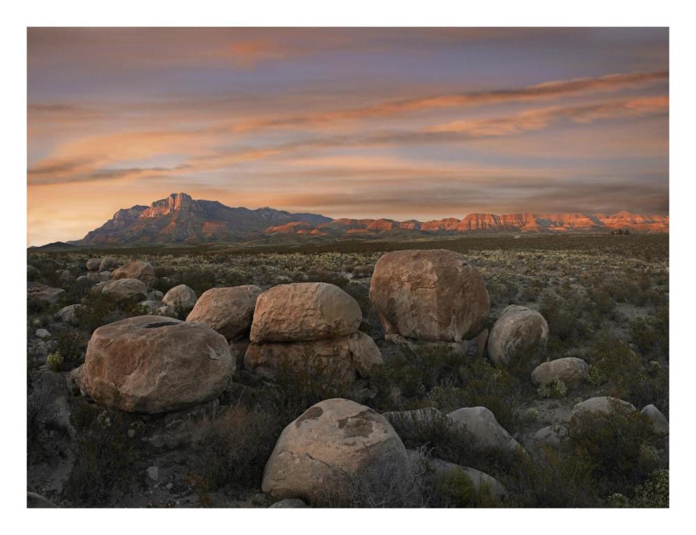 Boulders at Guadalupe Mountains National Park, Texas-Paper Art-26"x20"
