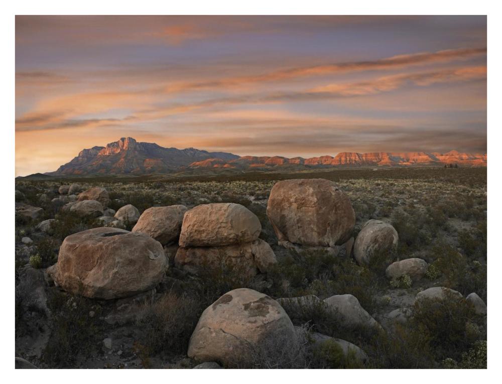 Boulders at Guadalupe Mountains National Park, Texas-Paper Art-34"x26"
