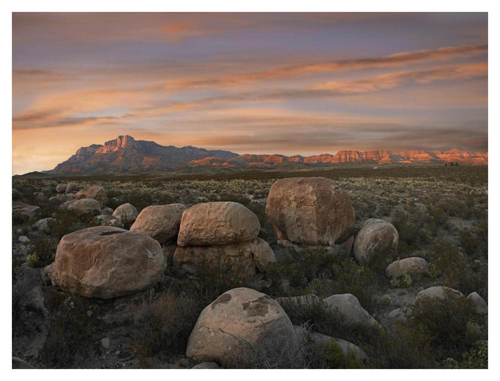 Boulders at Guadalupe Mountains National Park, Texas-Paper Art-42"x32"