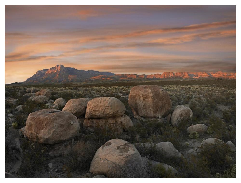 Boulders at Guadalupe Mountains National Park, Texas-Paper Art-50"x38"