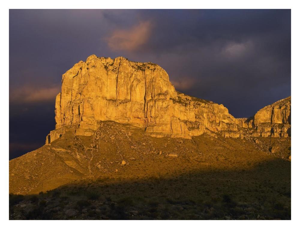 El Capitan, Guadalupe Mountains National Park, Texas-Paper Art-34"x26"