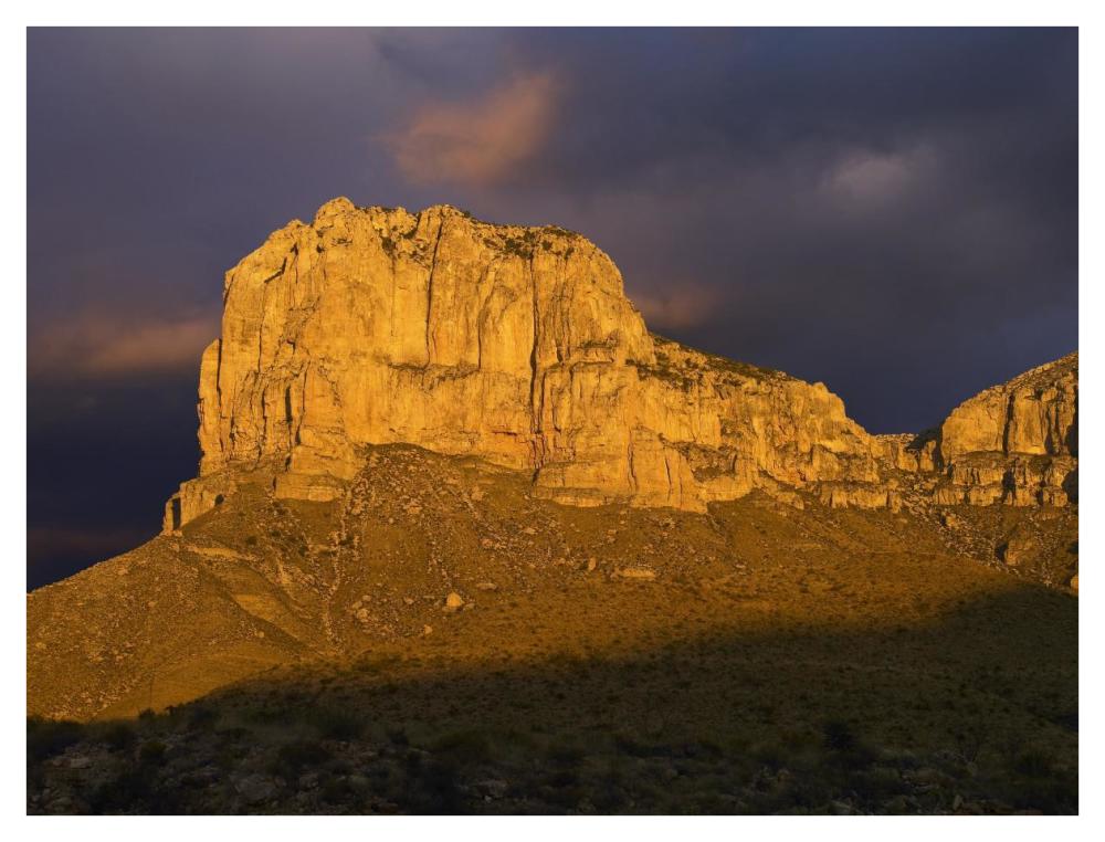 El Capitan, Guadalupe Mountains National Park, Texas-Paper Art-42"x32"