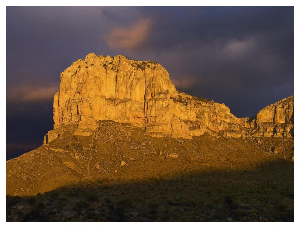 El Capitan, Guadalupe Mountains National Park, Texas-Paper Art-50"x38"