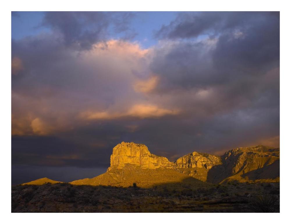 El Capitan, Guadalupe Mountains National Park, Texas-Paper Art-26"x20"
