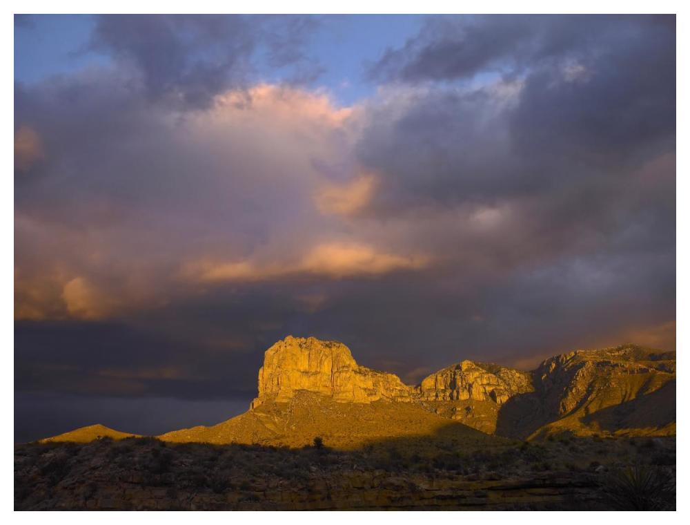 El Capitan, Guadalupe Mountains National Park, Texas-Paper Art-50"x38"