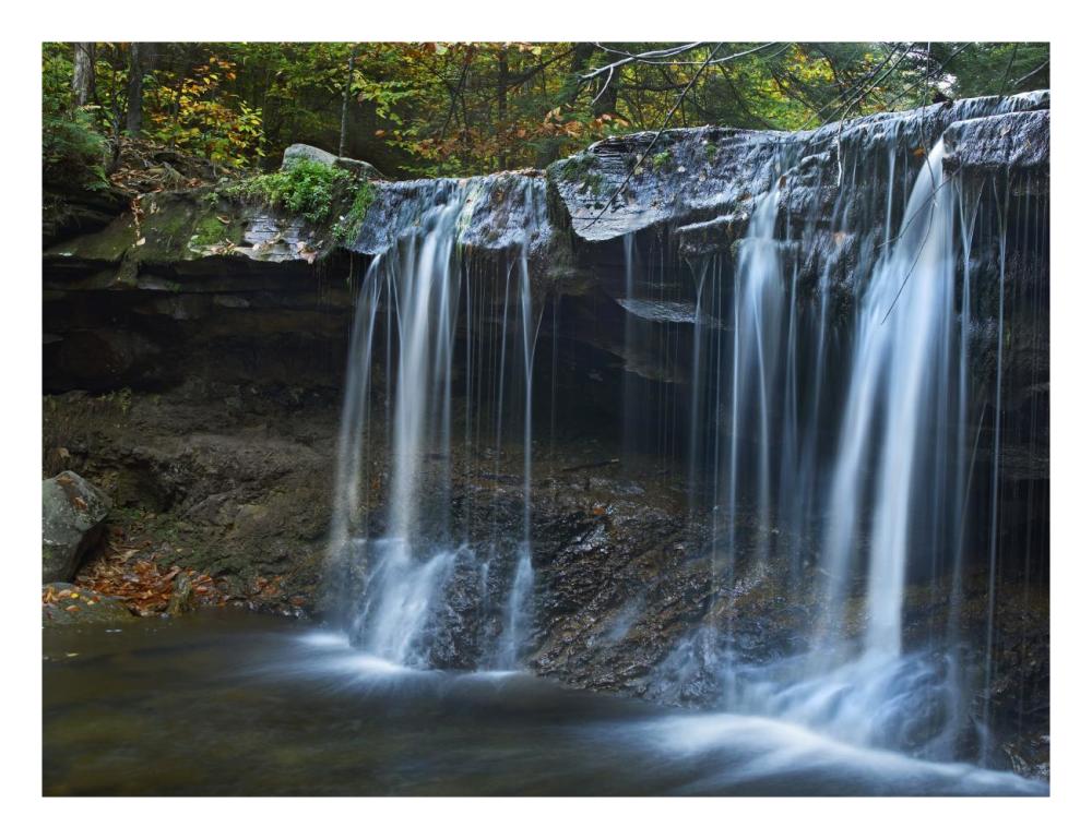 Cayuga Falls, Ricketts Glen State Park, Pennsylvania-Paper Art-26"x20"