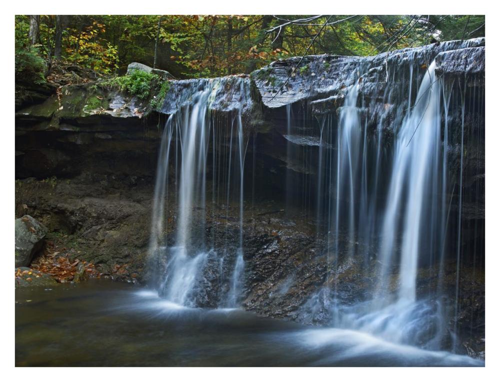 Cayuga Falls, Ricketts Glen State Park, Pennsylvania-Paper Art-34"x26"