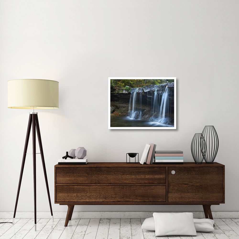 Cayuga Falls, Ricketts Glen State Park, Pennsylvania-Paper Art-34&quotx26"