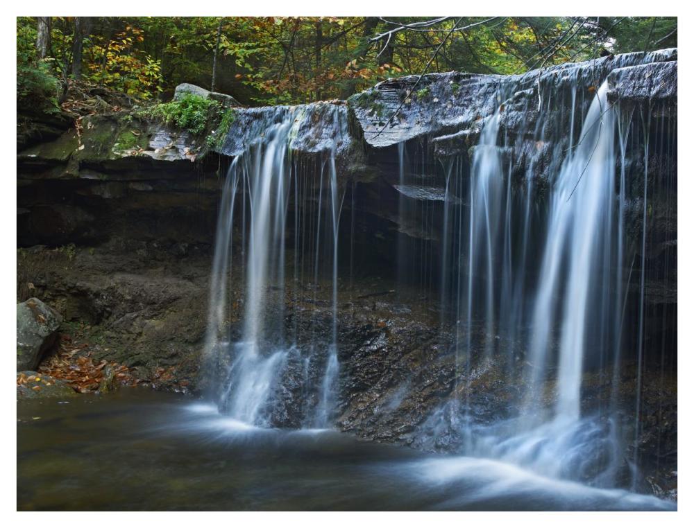 Cayuga Falls, Ricketts Glen State Park, Pennsylvania-Paper Art-42"x32"