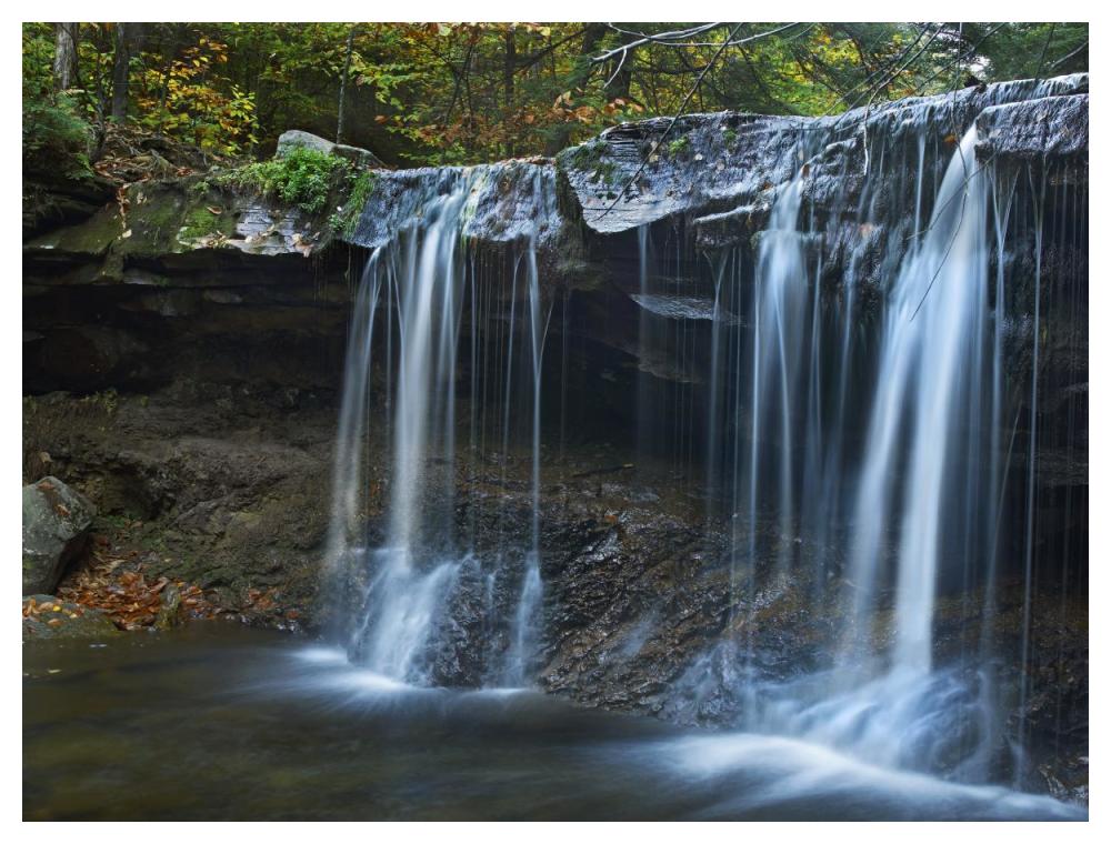 Cayuga Falls, Ricketts Glen State Park, Pennsylvania-Paper Art-50"x38"
