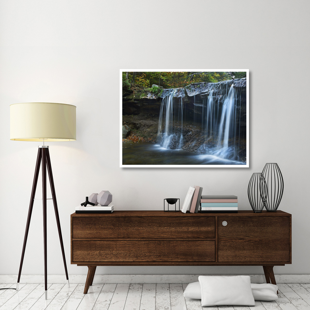 Cayuga Falls, Ricketts Glen State Park, Pennsylvania-Paper Art-50&quotx38"