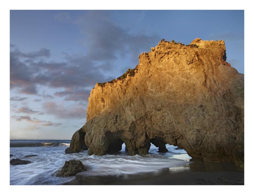 Natural bridge on El Matador State Beach, California-Paper Art-26"x20"