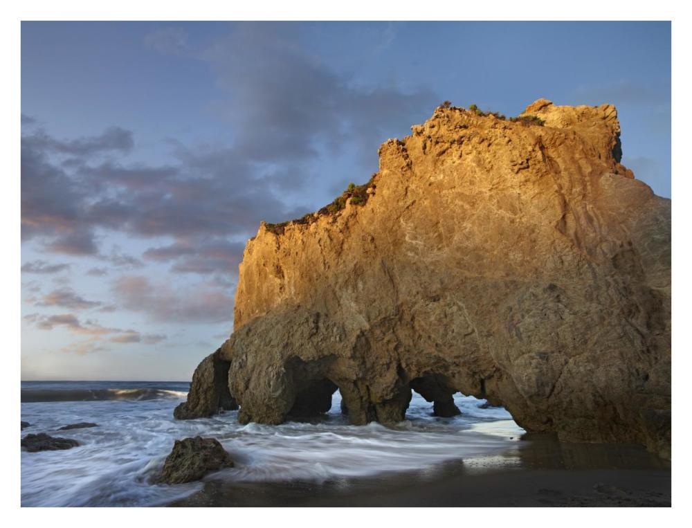 Natural bridge on El Matador State Beach, California-Paper Art-34"x26"