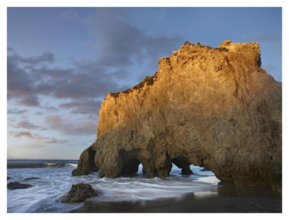 Natural bridge on El Matador State Beach, California-Paper Art-42"x32"