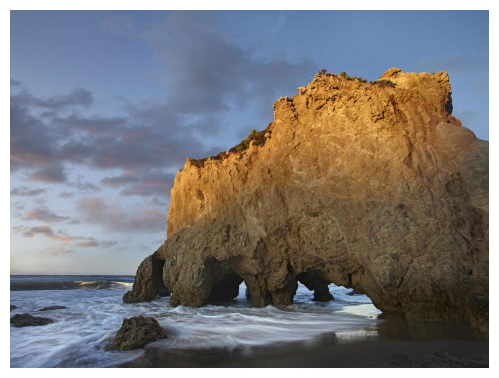 Natural bridge on El Matador State Beach, California-Paper Art-50"x38"