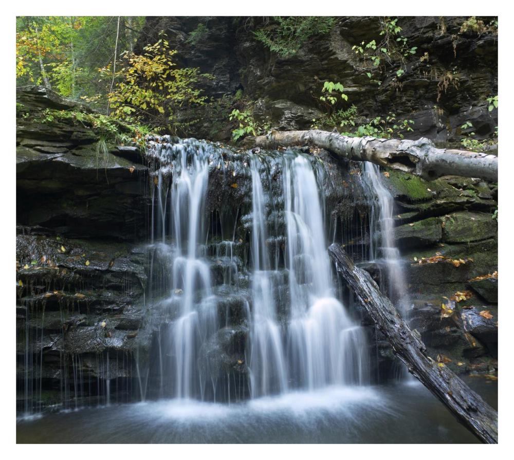 Seneca Falls, Ricketts Glen State Park, Pennsylvania-Paper Art-32"x28.7"