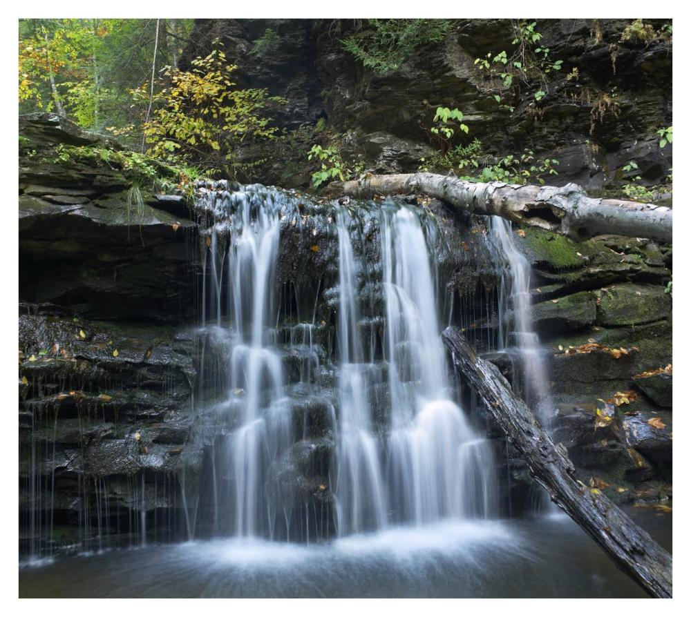 Seneca Falls, Ricketts Glen State Park, Pennsylvania-Paper Art-38"x34.04"