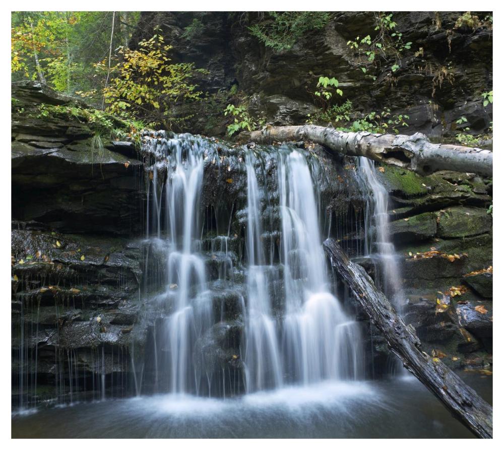 Seneca Falls, Ricketts Glen State Park, Pennsylvania-Paper Art-46"x41.16"
