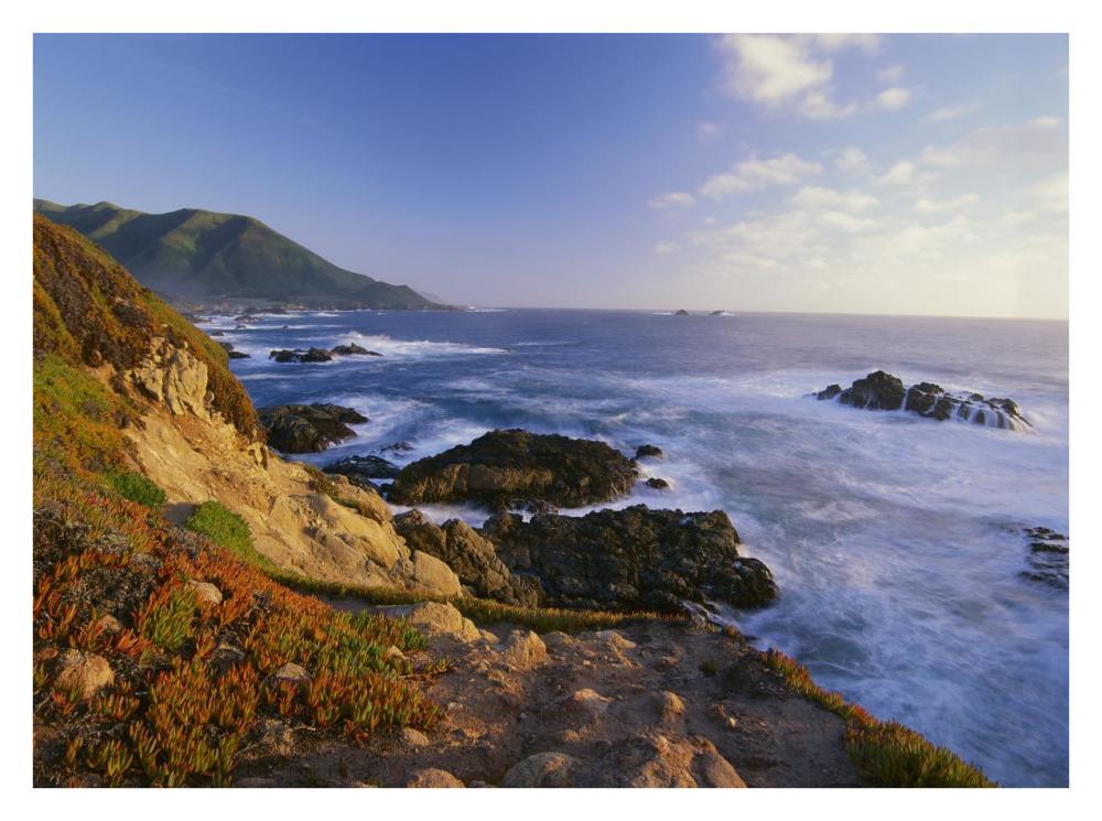 Coastline, Big Sur, Garrapata State Beach, California-Paper Art-34"x26"
