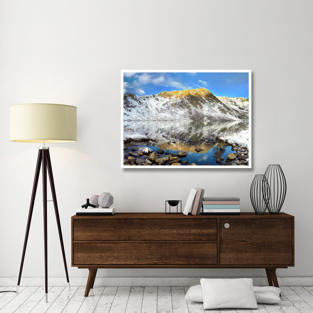 Geissler Mountain reflected in Linkins Lake, Colorado-Paper Art-50&quotx38"
