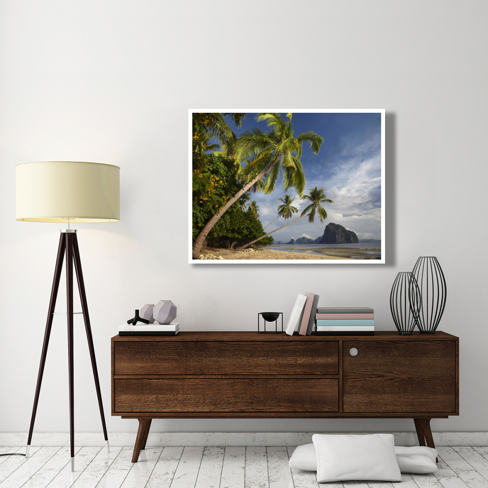 Palm trees, Pinagbuyutan Island, Palawan, Philippines-Paper Art-50&quotx38"