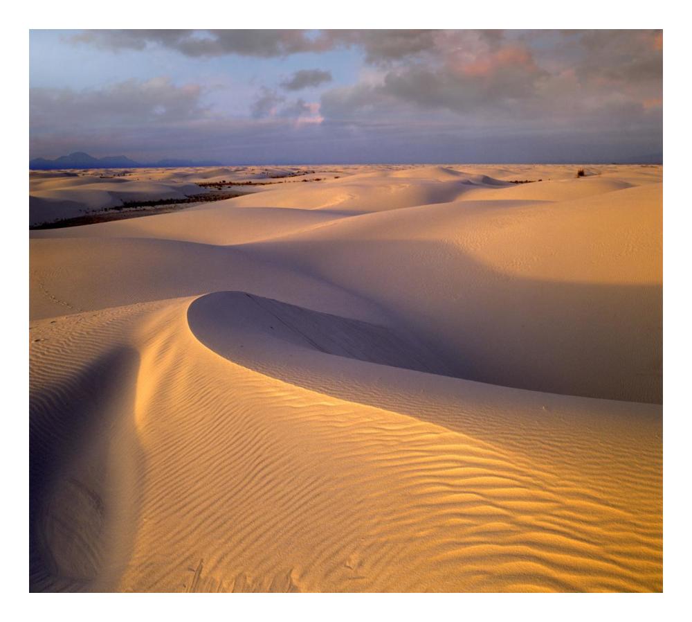 Sand dunes, White Sands National Monument, New Mexico-Paper Art-24"x21.58"
