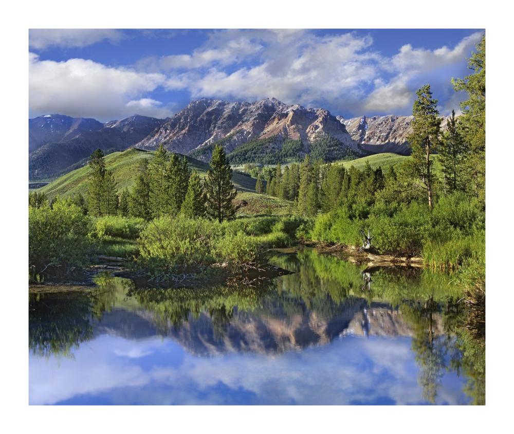 Easely Peak, Sawtooth National Recreation Area, Idaho-Paper Art-18"x15.12"