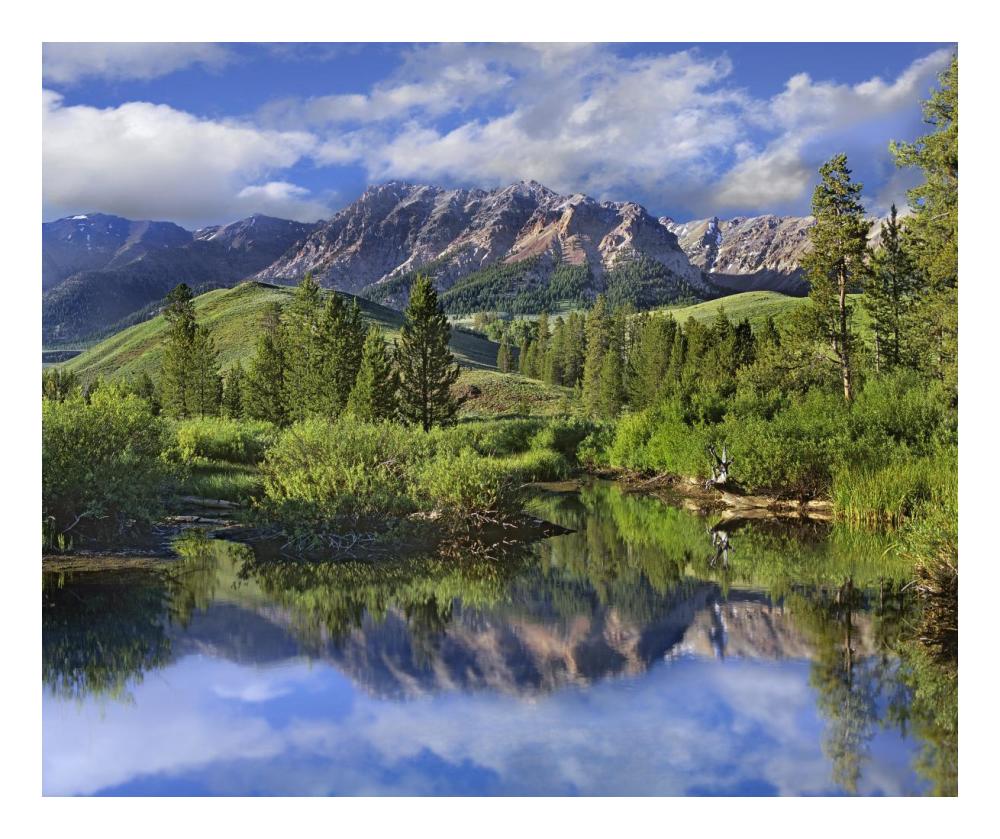 Easely Peak, Sawtooth National Recreation Area, Idaho-Paper Art-24"x20.04"
