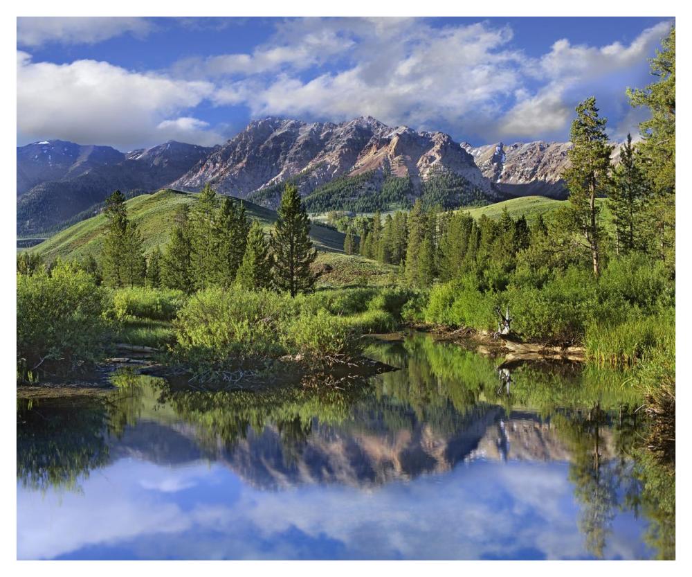 Easely Peak, Sawtooth National Recreation Area, Idaho-Paper Art-42"x34.8"